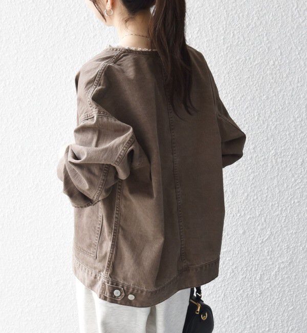 SHIPS any「《一部追加予約》ノーカラー デニム ブルゾン［SHIPS any DENIM］」|デニムジャケット|