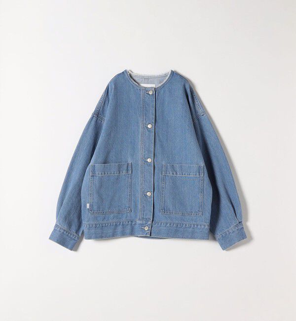SHIPS any「《一部追加予約》ノーカラー デニム ブルゾン［SHIPS any DENIM］」|デニムジャケット|