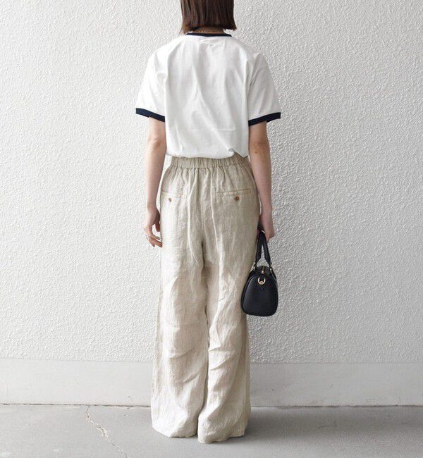 SHIPS any「《一部追加予約》【SHIPS any別注】THE KNiTS:〈洗濯機可能〉ロゴ プリント リンガー TEE」|Tシャツ・カットソー|