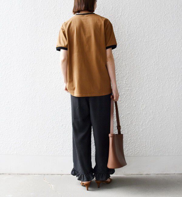 SHIPS any「《一部追加予約》【SHIPS any別注】THE KNiTS:〈洗濯機可能〉ロゴ プリント リンガー TEE」|Tシャツ・カットソー|