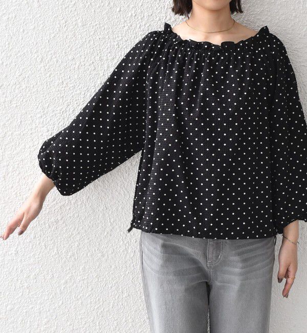SHIPS Colors 「SHIPS Colors:〈洗濯機可能〉サッカー ドット 2WAY ブラウス◇」|シャツ・ブラウス|