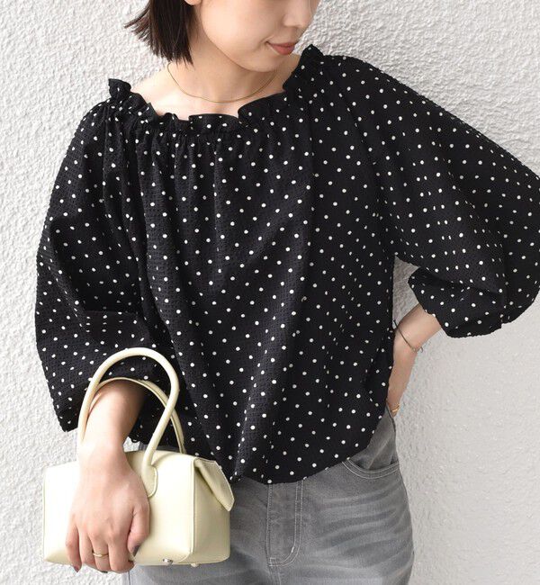 SHIPS Colors 「SHIPS Colors:〈洗濯機可能〉サッカー ドット 2WAY ブラウス◇」|シャツ・ブラウス|