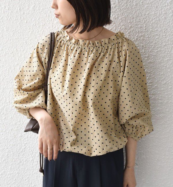 SHIPS Colors 「SHIPS Colors:〈洗濯機可能〉サッカー ドット 2WAY ブラウス◇」|シャツ・ブラウス|