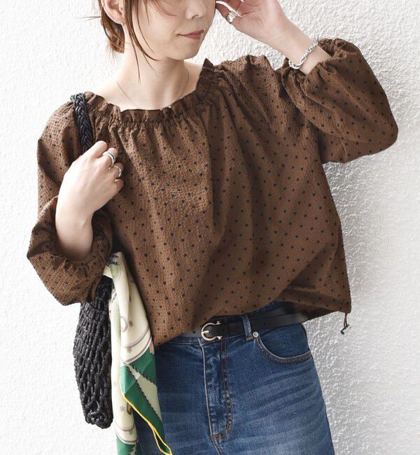 SHIPS Colors 「SHIPS Colors:〈洗濯機可能〉サッカー ドット 2WAY ブラウス◇」|シャツ・ブラウス|