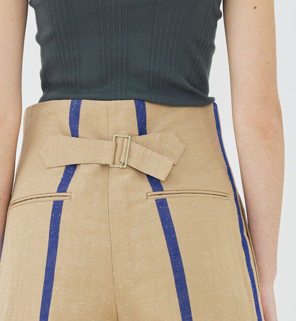 GALERIE VIE「リネンコットンストライプ ハイウエストパンツ」|その他|