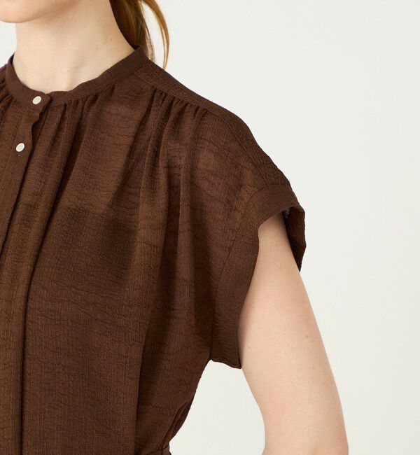 Ballsey「ドライクレープ ミドルシャツブラウス」|シャツ・ブラウス|