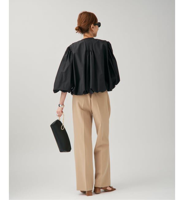 VERMEIL par iena「《追加2》ダブルクロスストレッチパンツ」|スラックス|