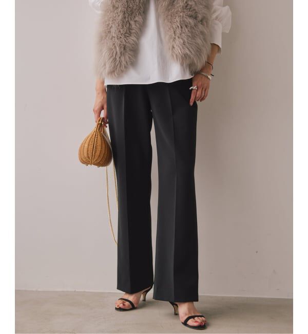 VERMEIL par iena「《追加2》ダブルクロスストレッチパンツ」|スラックス|