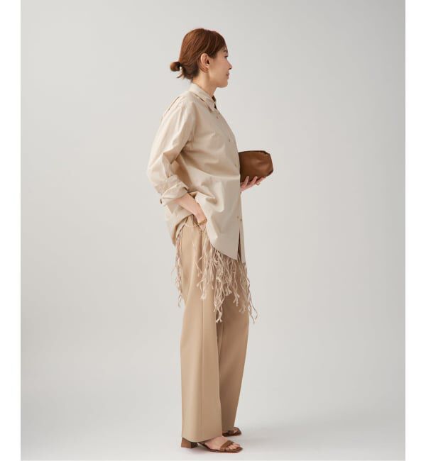 VERMEIL par iena「《追加2》ダブルクロスストレッチパンツ」|スラックス|