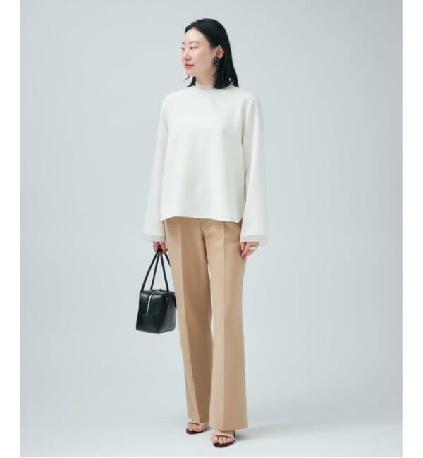 VERMEIL par iena「《追加2》ダブルクロスストレッチパンツ」|スラックス|