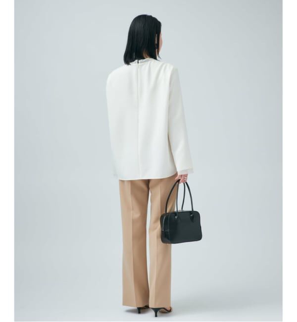 VERMEIL par iena「《追加2》ダブルクロスストレッチパンツ」|スラックス|