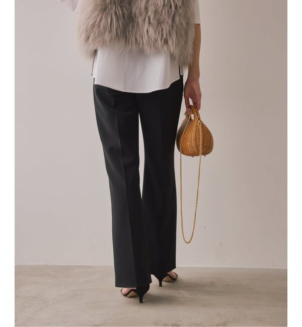 VERMEIL par iena「《追加2》ダブルクロスストレッチパンツ」|スラックス|