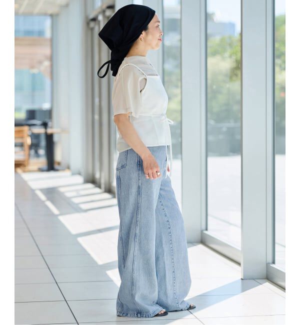 IENA LA BOUCLE「IENA LA BOUCLE ソフトデニムシルエットパンツ」|デニム|