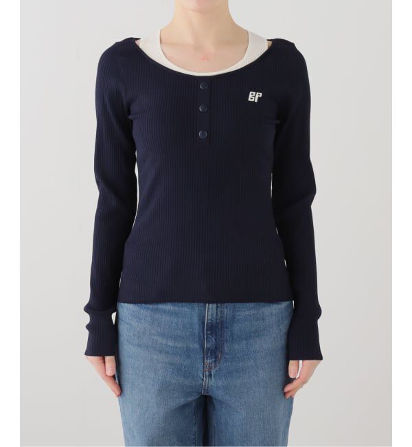 IENA LA BOUCLE「BAUM UND PFERDGARTEN バウム ウンド ヘルガーデン CLARY 24770」|ニット・セーター|ネイビー