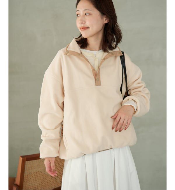 SLOBE IENA「《予約》バイカラーフリース」|その他|ナチュラル