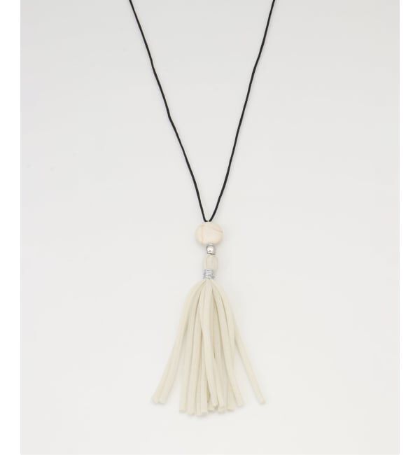 SLOBE IENA「suxu/スゥ SLOBE別注 tassel necklace」|ネックレス|ホワイト