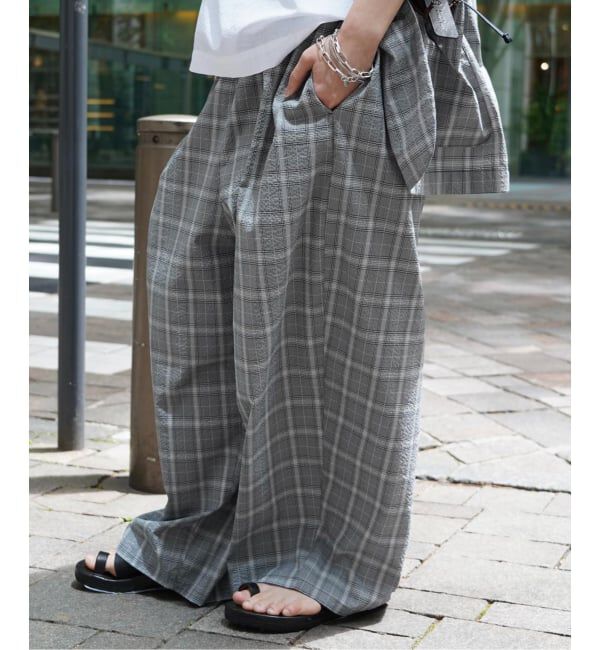 journal standard luxe「サッカーワイドイージーパンツ」|その他|ブラック