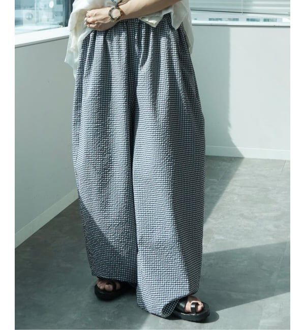journal standard luxe「サッカーワイドイージーパンツ」|その他|ネイビー