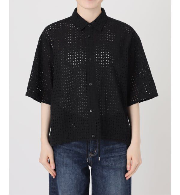 Spick and Span「《セットアップ可》カットワークエンブロイダリーハーフスリーブシャツ」|シャツ・ブラウス|