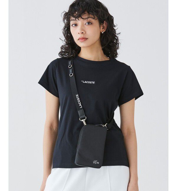 LACOSTE「コンパクトブランドネームロゴ半袖Tシャツ」|Tシャツ・カットソー|ブラック