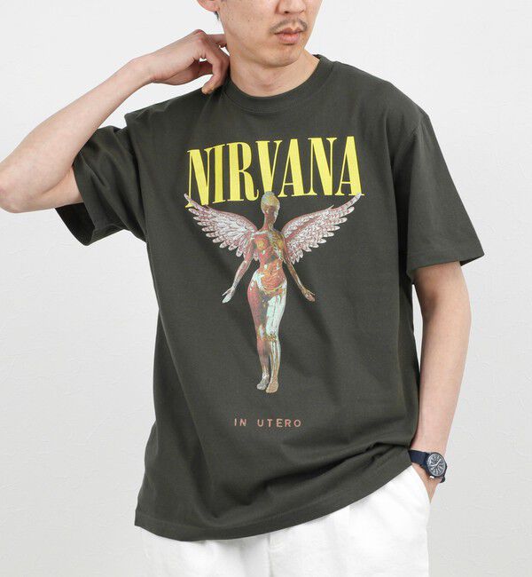 NOLLEY'S goodman「【GOOD ROCK SPEED】NIRVANA バンド プリントTシャツ 26SS」|Tシャツ・カットソー|グレー系その他