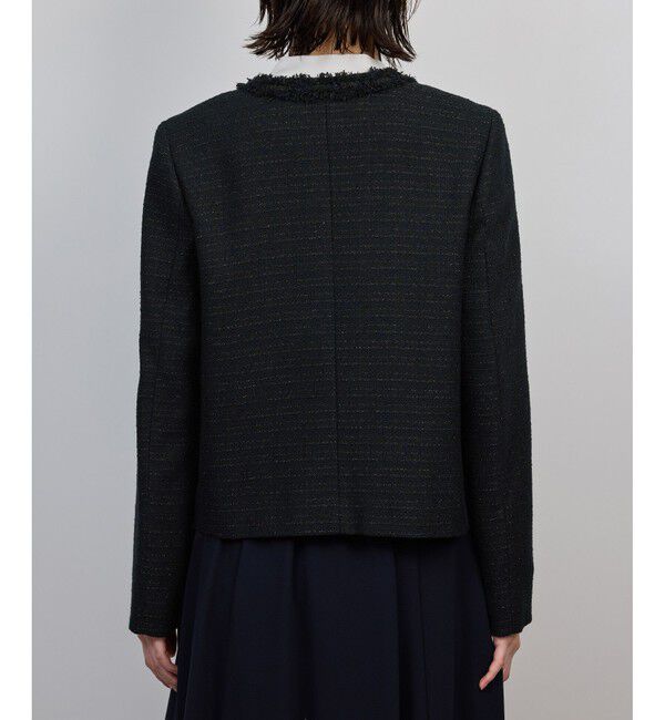 ROPE「ミックスツイードノーカラージャケット/セットアップ対応・25AW」|ノーカラージャケット|
