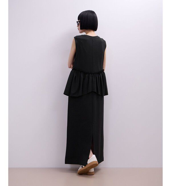 ADAM ET ROPE'「【WEB限定】ペプラムロングワンピース」|ワンピース|