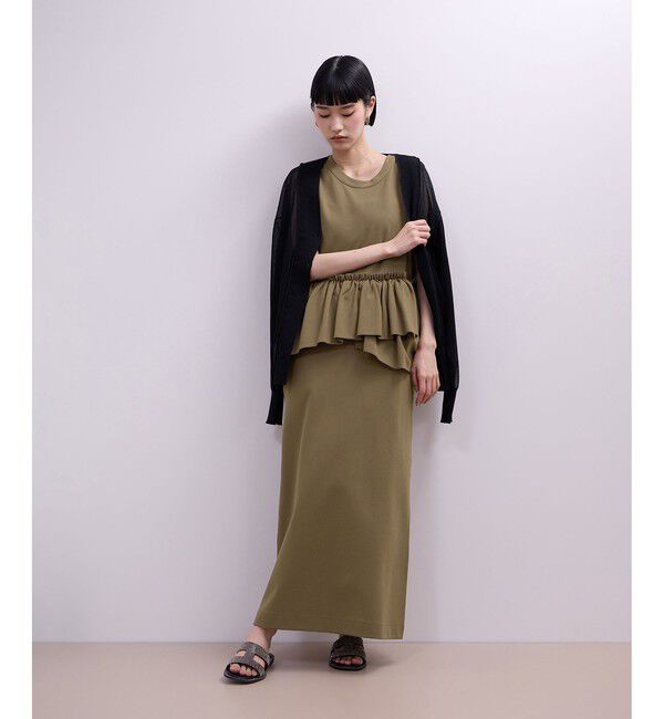 ADAM ET ROPE'「【WEB限定】ペプラムロングワンピース」|ワンピース|