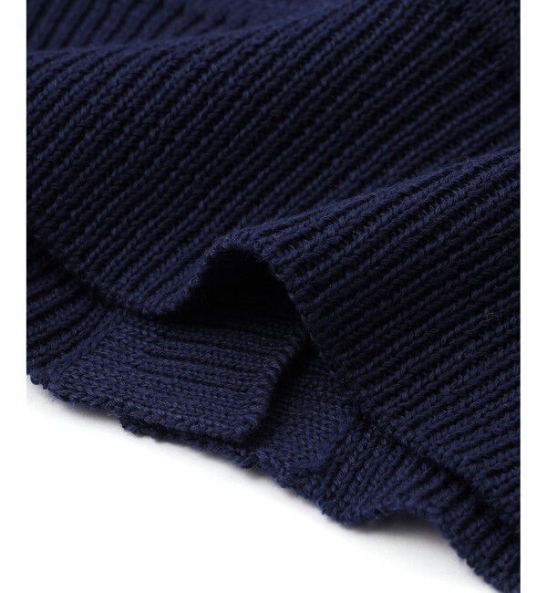 ADAM ET ROPE'「【WEB限定】ワイドリブヘムポロカーディガン」|カーディガン|