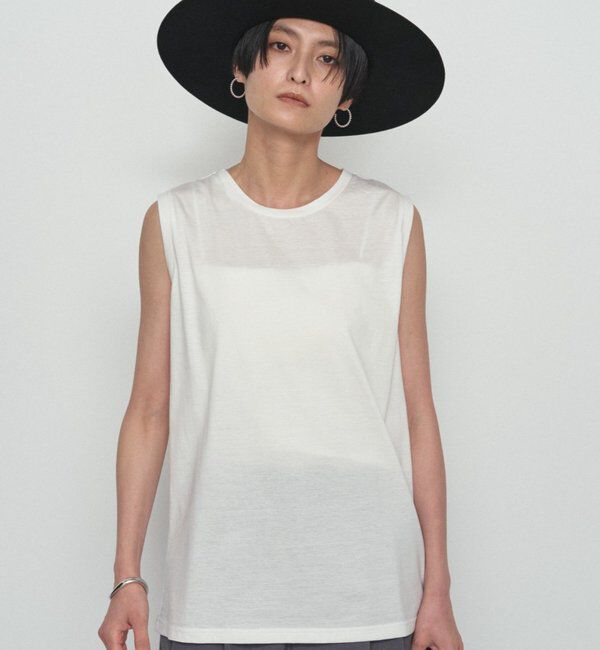  「シルケットノースリカットソー」|Tシャツ・カットソー|