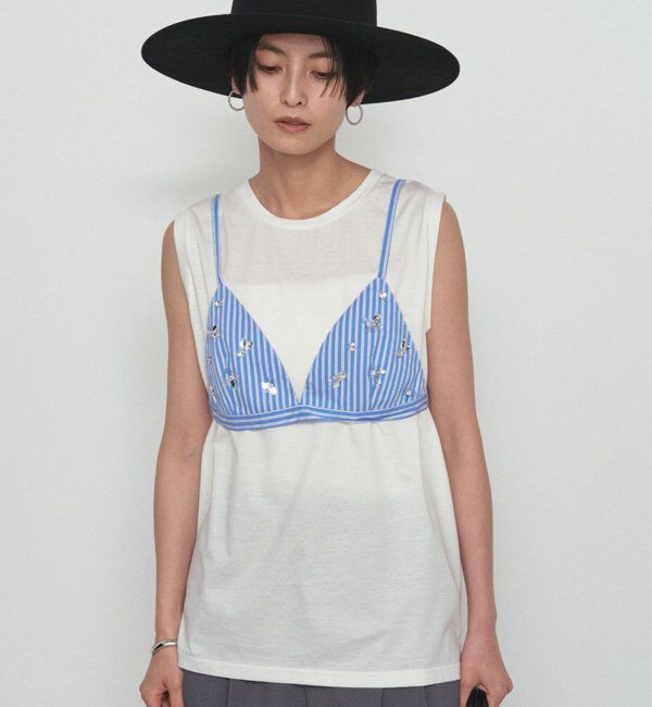  「シルケットノースリカットソー」|Tシャツ・カットソー|