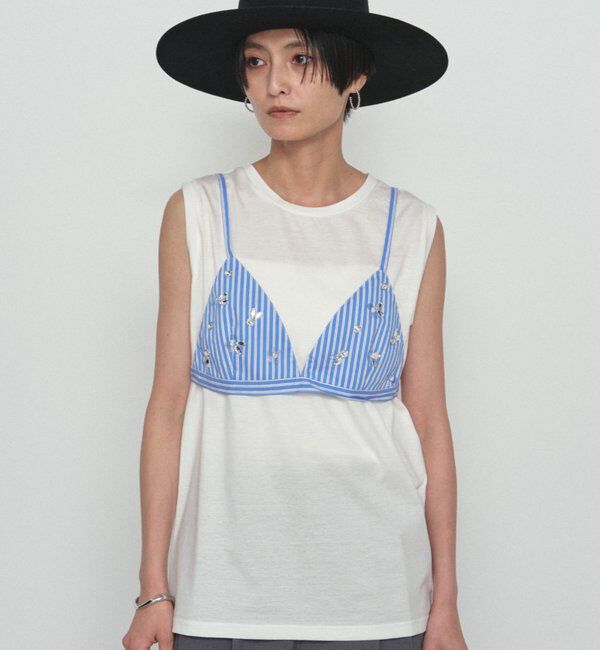  「シルケットノースリカットソー」|Tシャツ・カットソー|