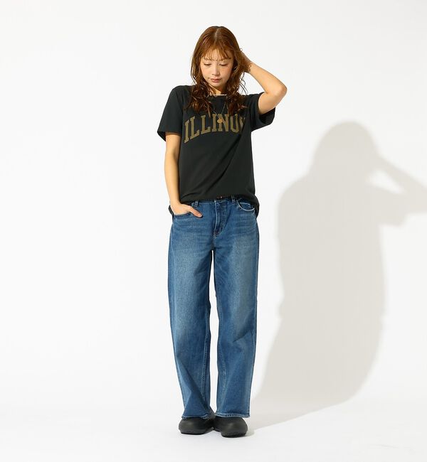 Rouge vif「【REMI RELIEF / レミレリーフ】LW加工T "ILLINOIS" /」|Tシャツ・カットソー|