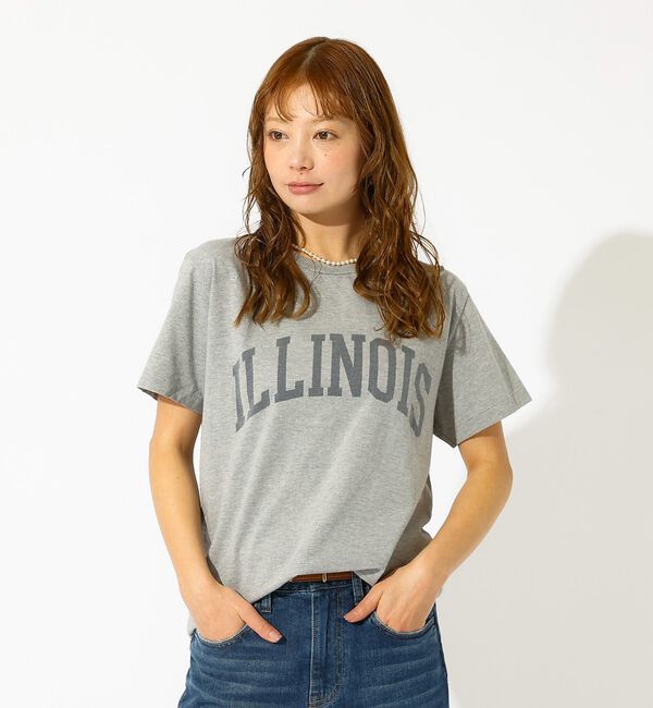 Rouge vif「【REMI RELIEF / レミレリーフ】LW加工T "ILLINOIS" /」|Tシャツ・カットソー|