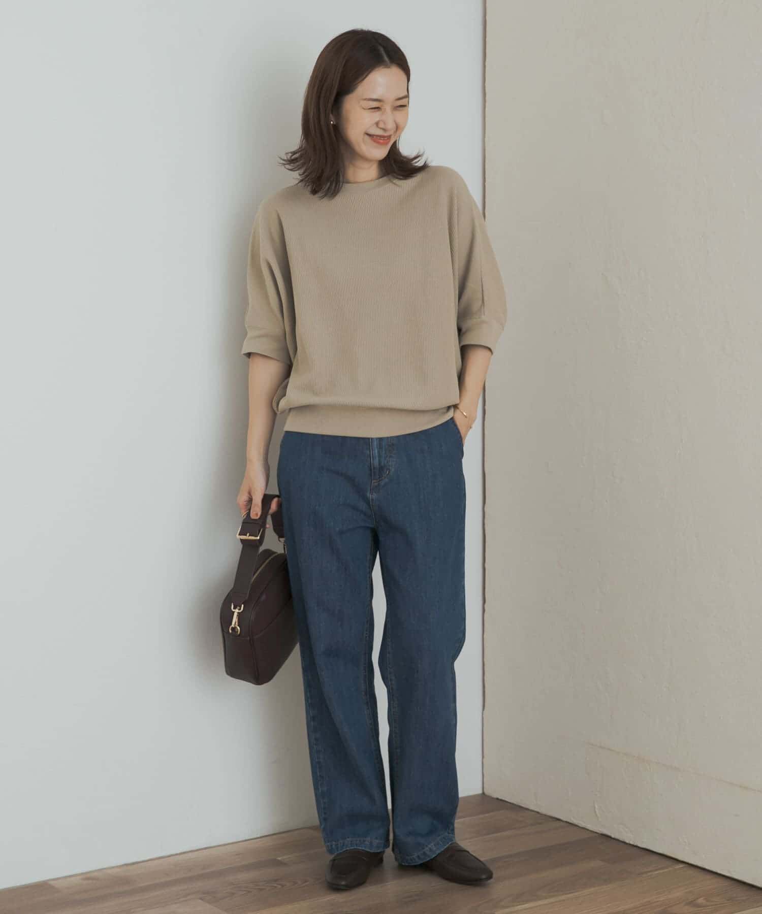 URBAN RESEARCH DOORS「タックフライスワイドTシャツ」|Tシャツ・カットソー|