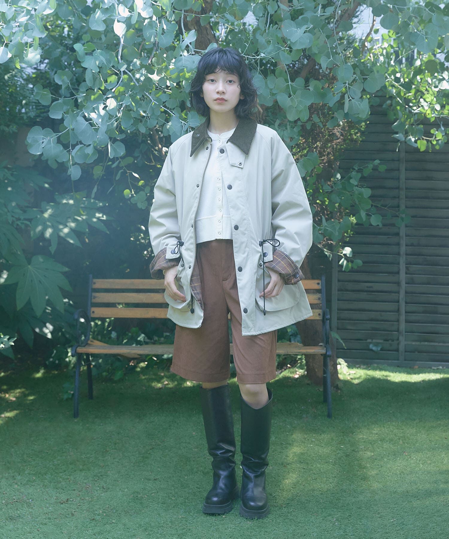 URBAN RESEARCH DOORS「『別注』Barbour&times;DOORS　OS BEDALE PADDED」|ノーカラーコート|