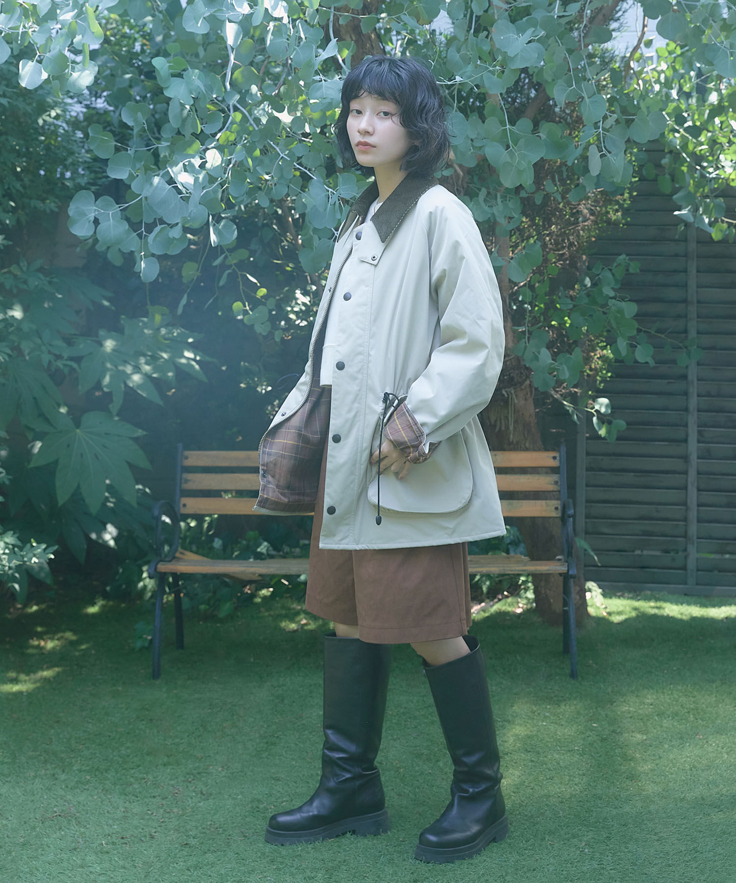 URBAN RESEARCH DOORS「『別注』Barbour&times;DOORS　OS BEDALE PADDED」|ノーカラーコート|