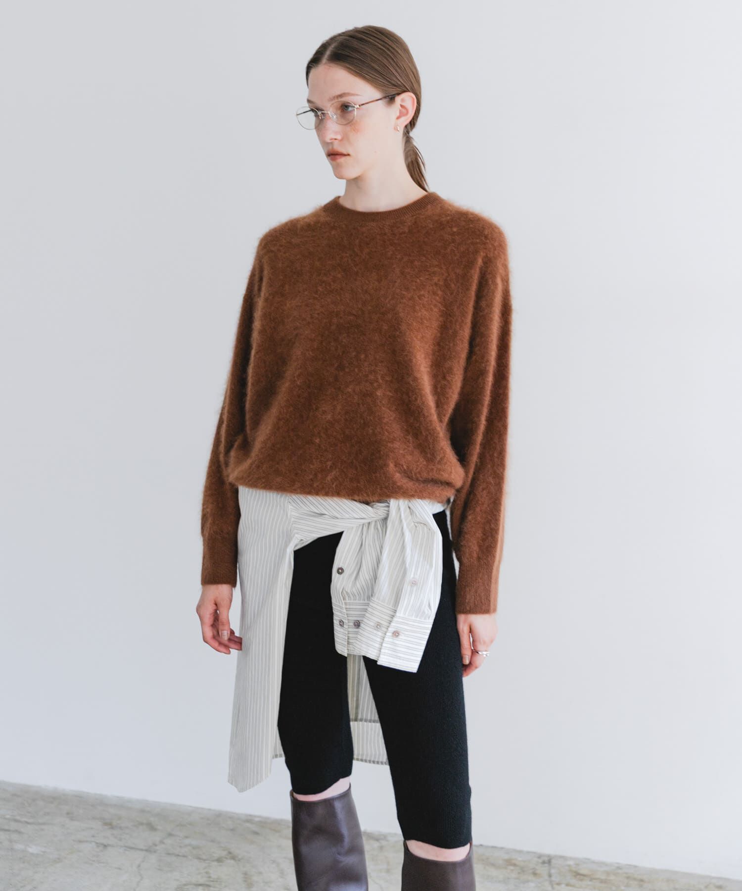 URBAN RESEARCH「FUR WOOL ルーズニット」|ニット・セーター|ブラウン