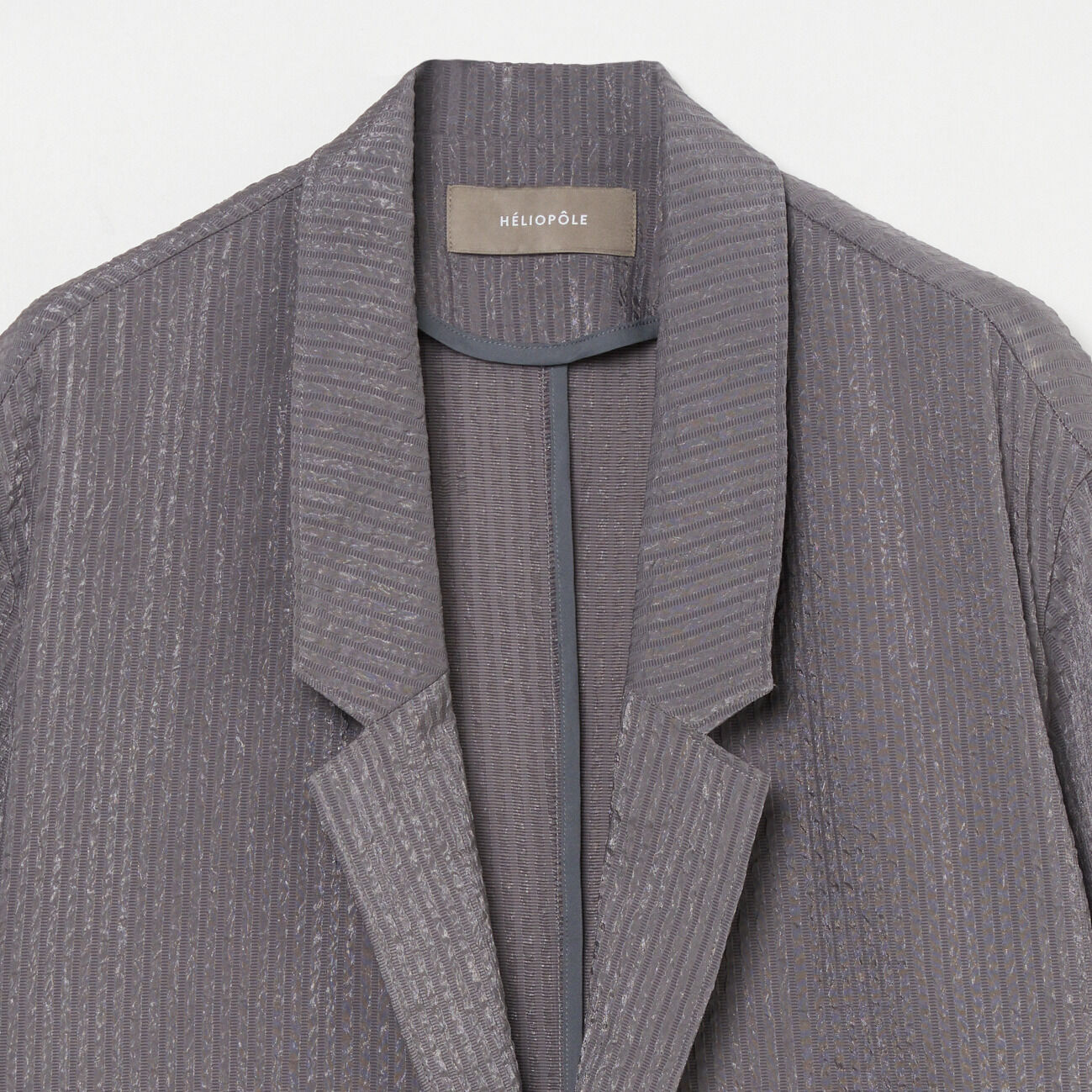 HELIOPOLE「HELIOPOLE SHEER DOBBY STRIPE JACKET」|デニムジャケット|