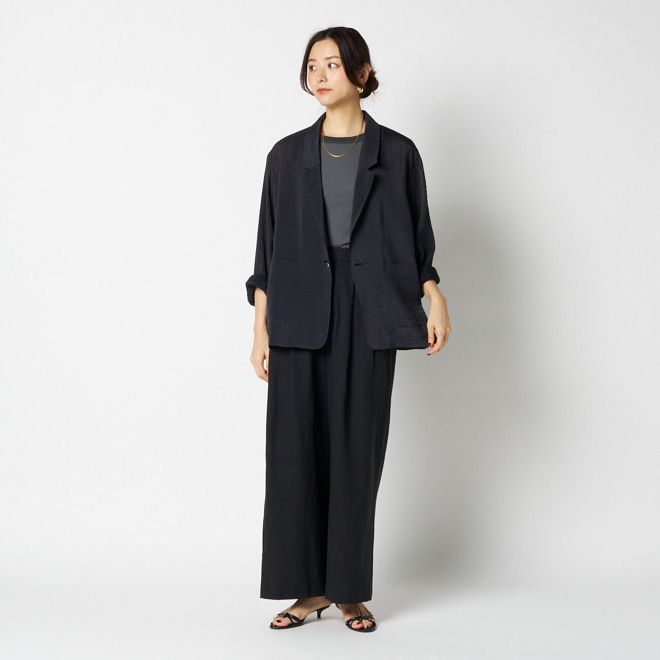 HELIOPOLE「HELIOPOLE SHEER DOBBY STRIPE JACKET」|デニムジャケット|