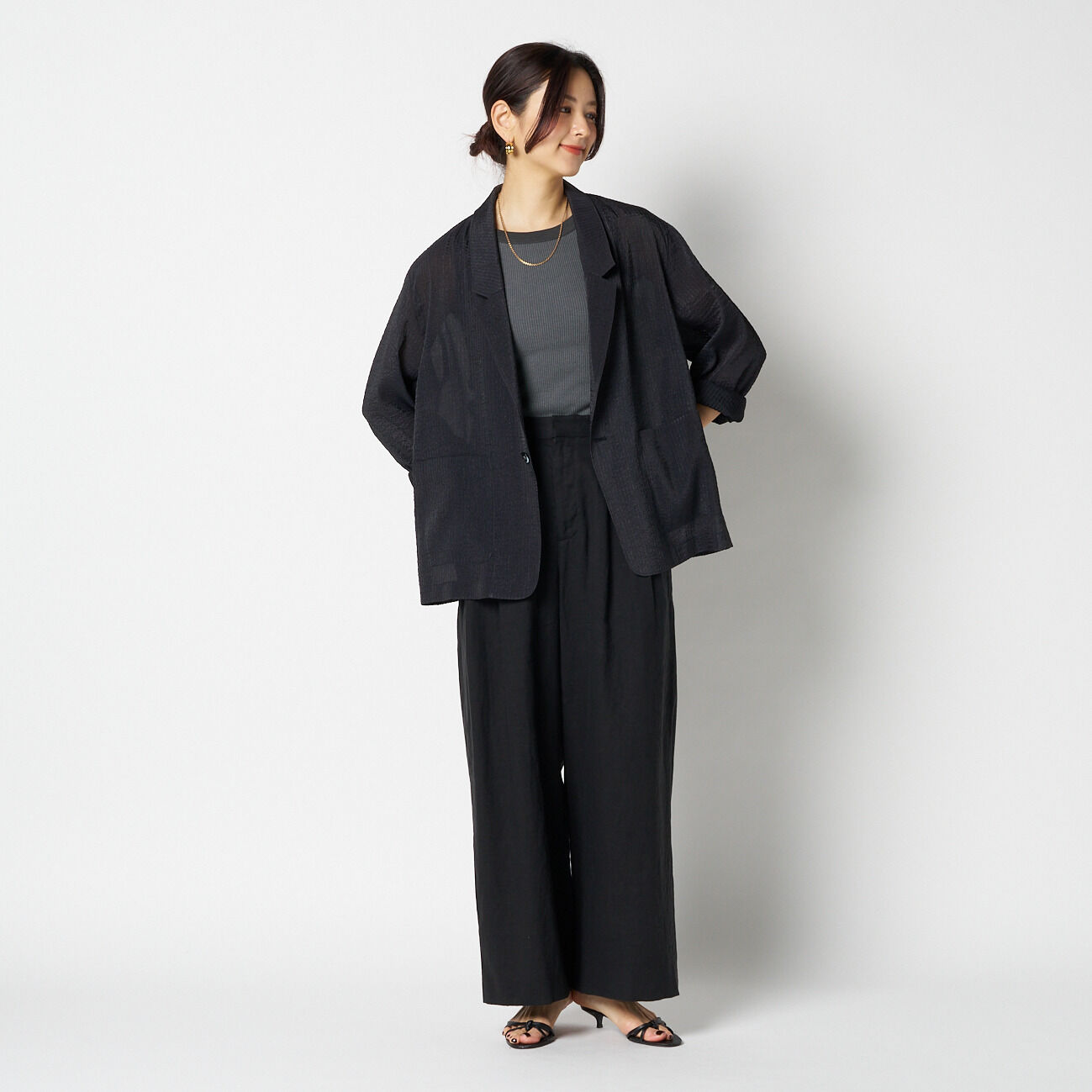 HELIOPOLE「HELIOPOLE SHEER DOBBY STRIPE JACKET」|デニムジャケット|