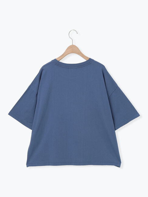 Samansa Mos2「バイオ加工ロゴプリントワイドTシャツ」|Tシャツ・カットソー|