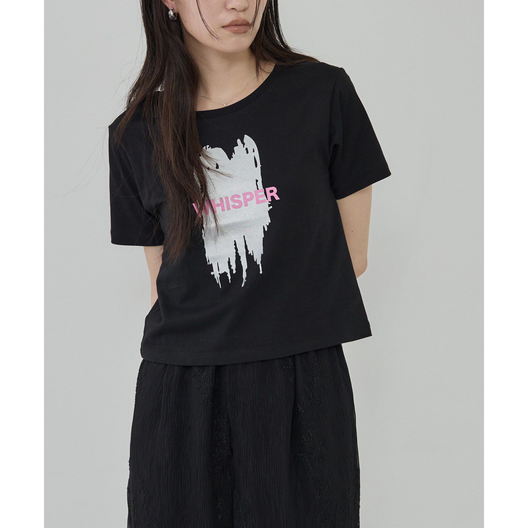 GALLEST「箔プリント コンパクトTシャツ」|Tシャツ・カットソー|