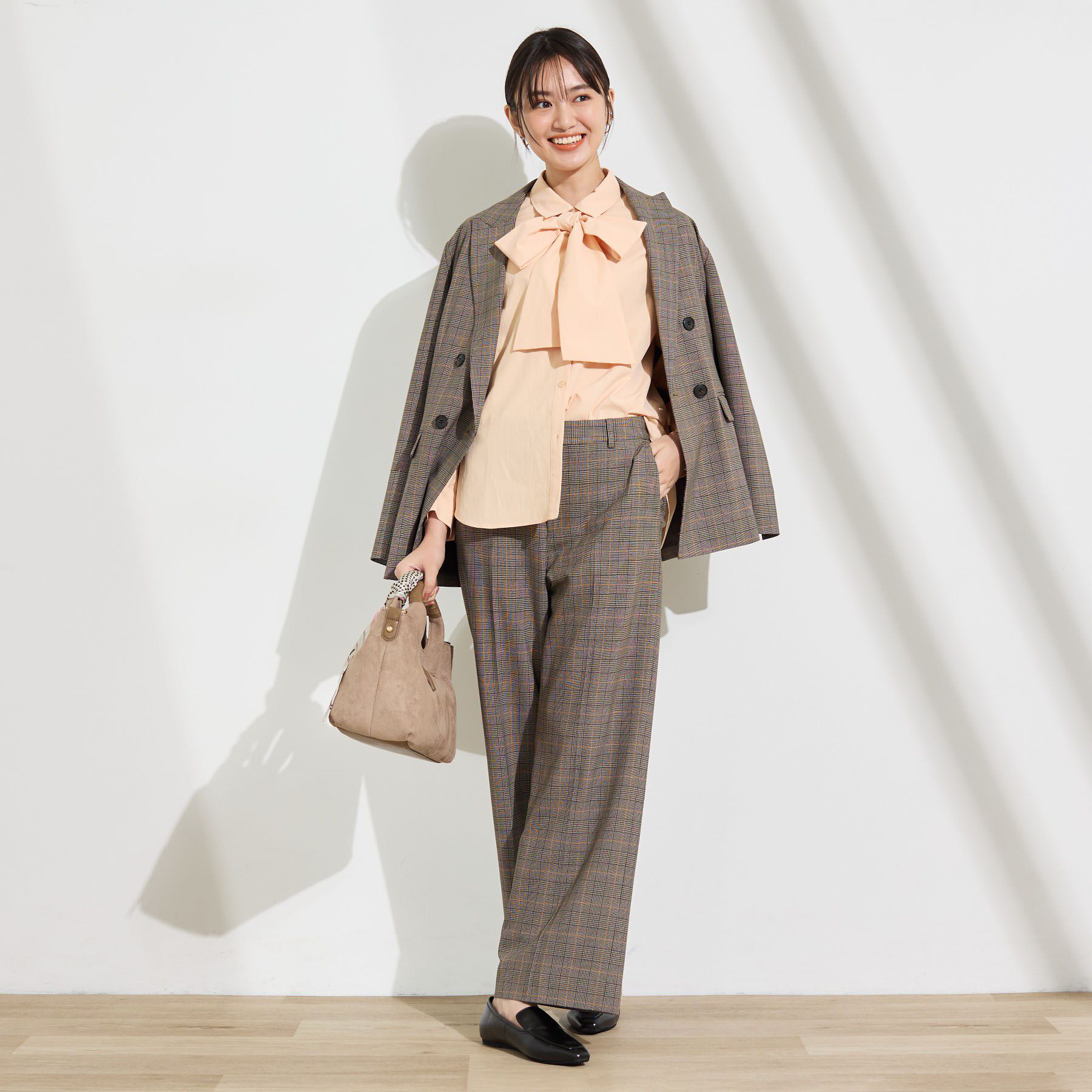 INDIVI「【接触冷感／ストレッチ◎】取外し可ボウタイシャツ」|シャツ・ブラウス|