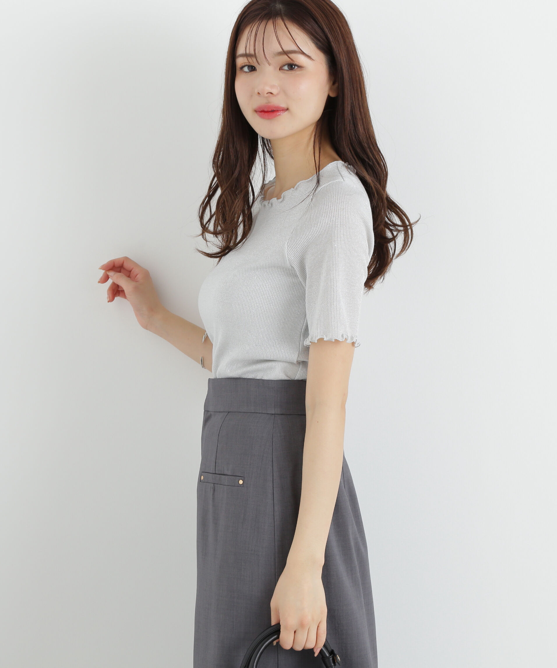 PROPORTION BODY DRESSING「前スリットナロースカート」|スカート|