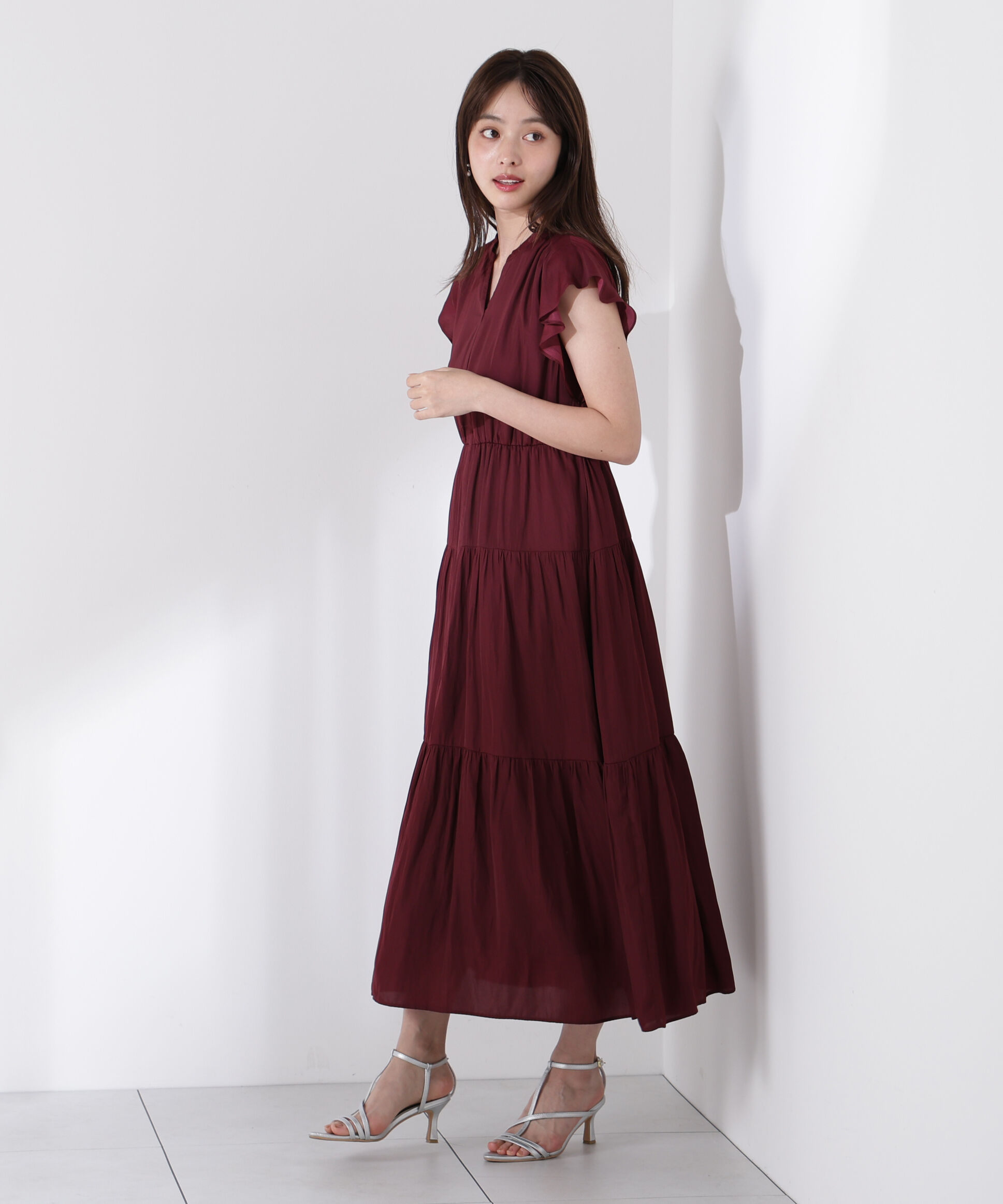 PROPORTION BODY DRESSING「リボン付きギャザーワンピース」|ワンピース|