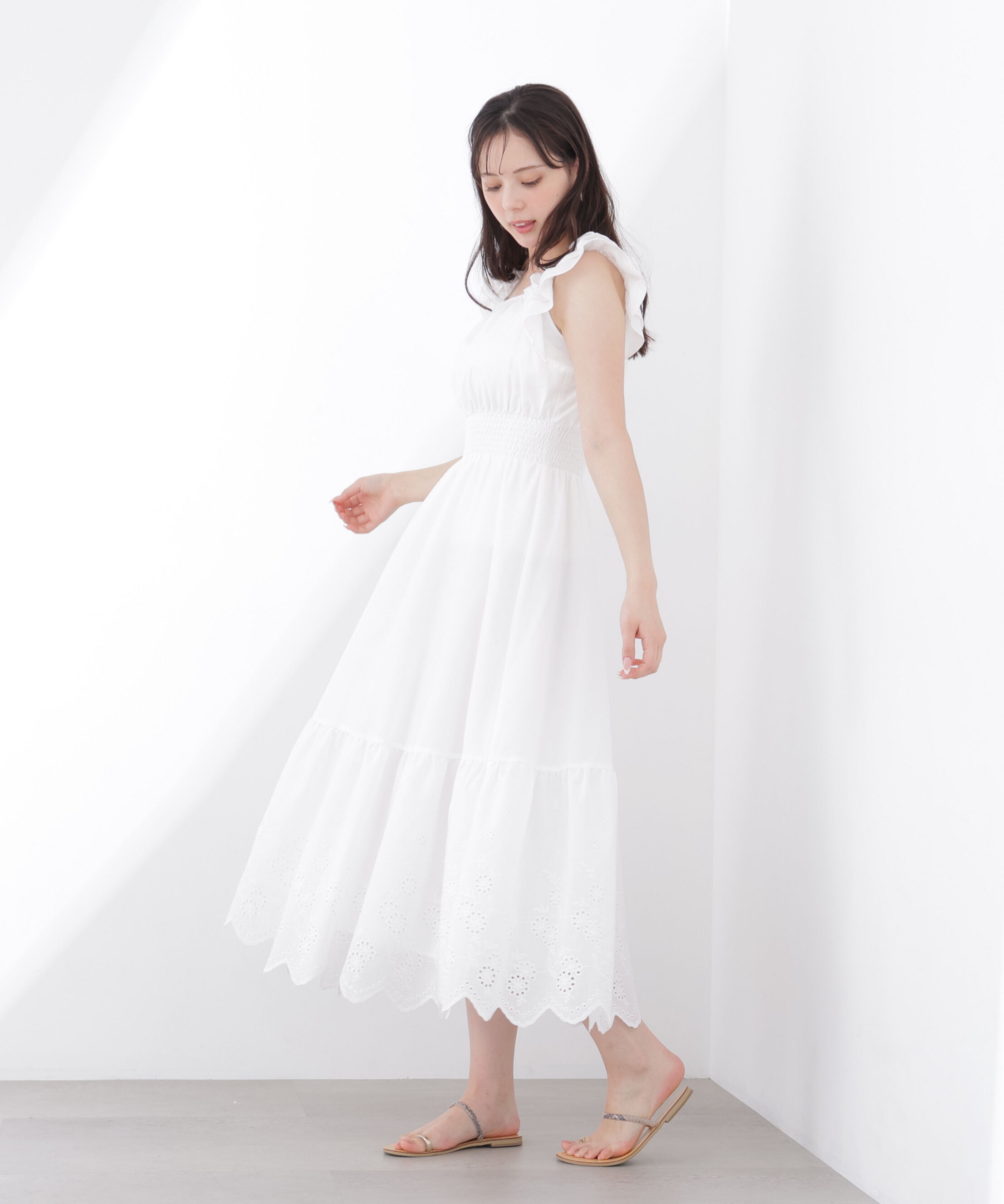 PROPORTION BODY DRESSING「〈EDIT COLOGNE〉コットンエンブロイダリーワンピース」|ワンピース|