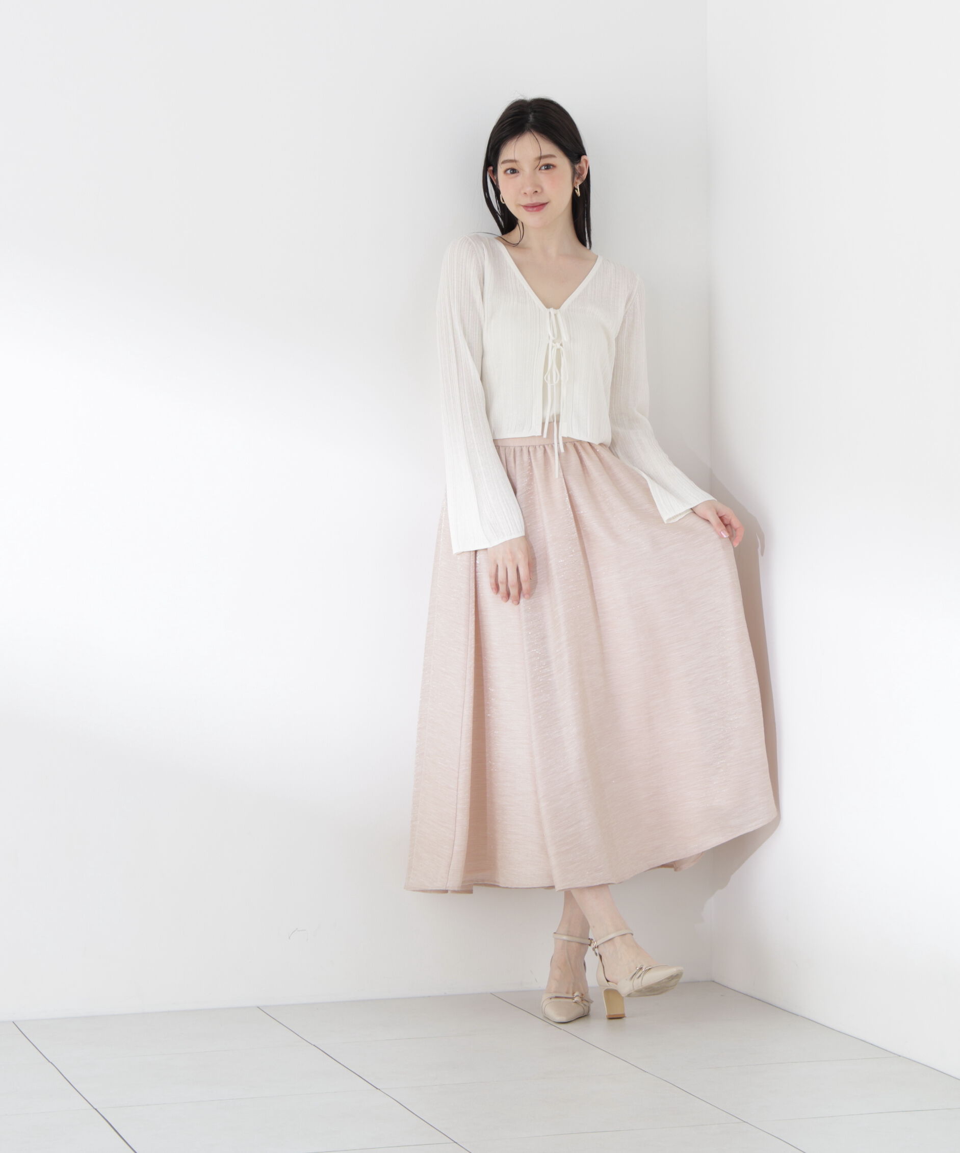 PROPORTION BODY DRESSING「＜中川紅葉さん着用＞シアーリブカーディガン」|カーディガン|