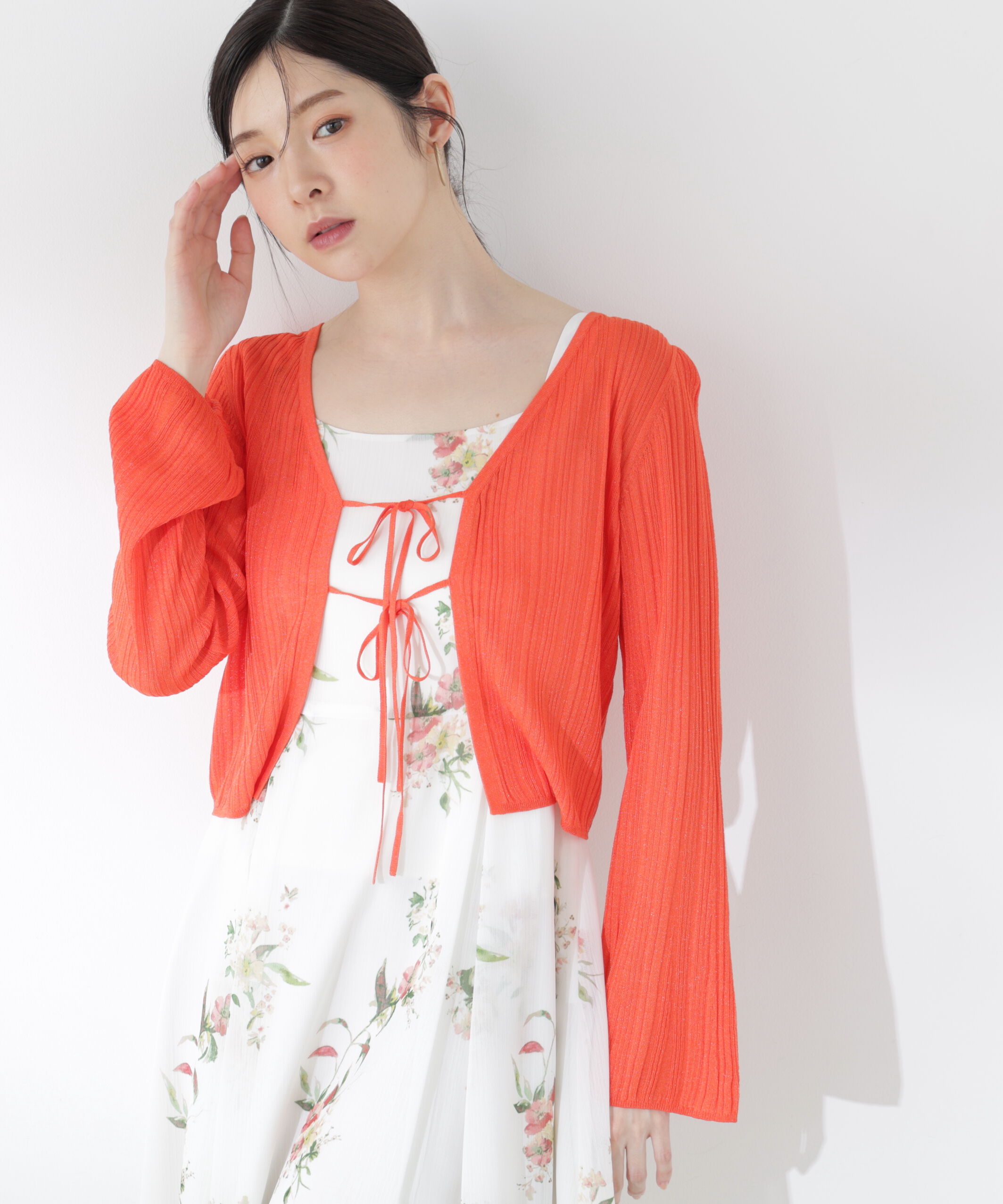 PROPORTION BODY DRESSING「＜中川紅葉さん着用＞シアーリブカーディガン」|カーディガン|