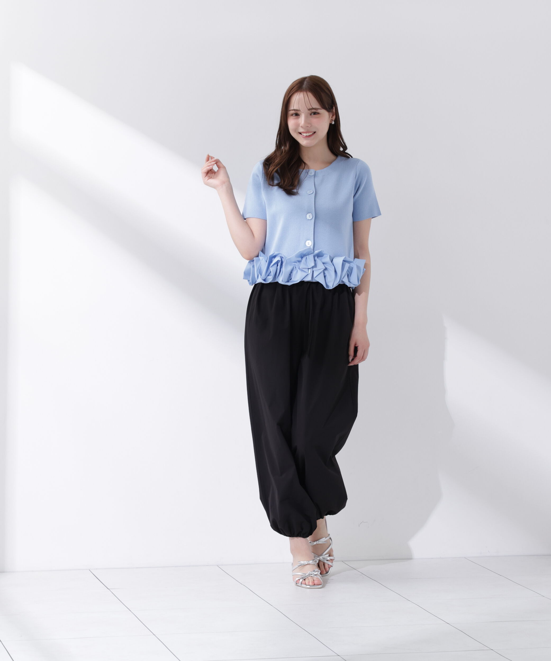 PROPORTION BODY DRESSING「＜中川紅葉さん着用＞〈a/mie〉半袖ホイップヘムカーディガン」|カーディガン|
